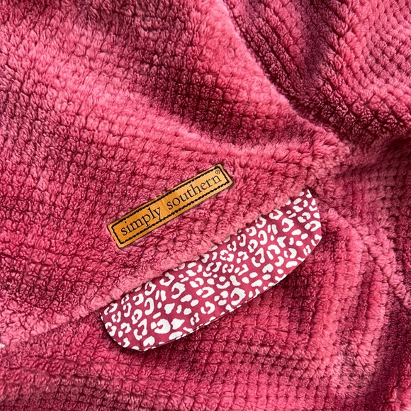 Simply Southern Raspberry Textured Pullover - Picture 2 of 7